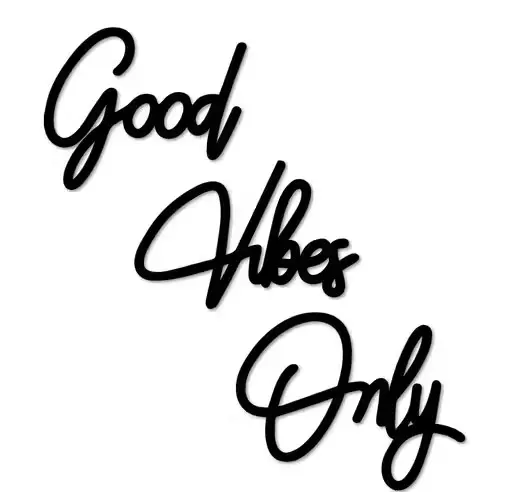 Good Vibes Only Wall Decoration , Ready to Hang Wall Decor